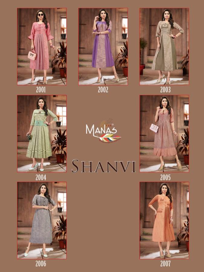 Manas Shanvi Premium Cotton Stylish Kurti Collection